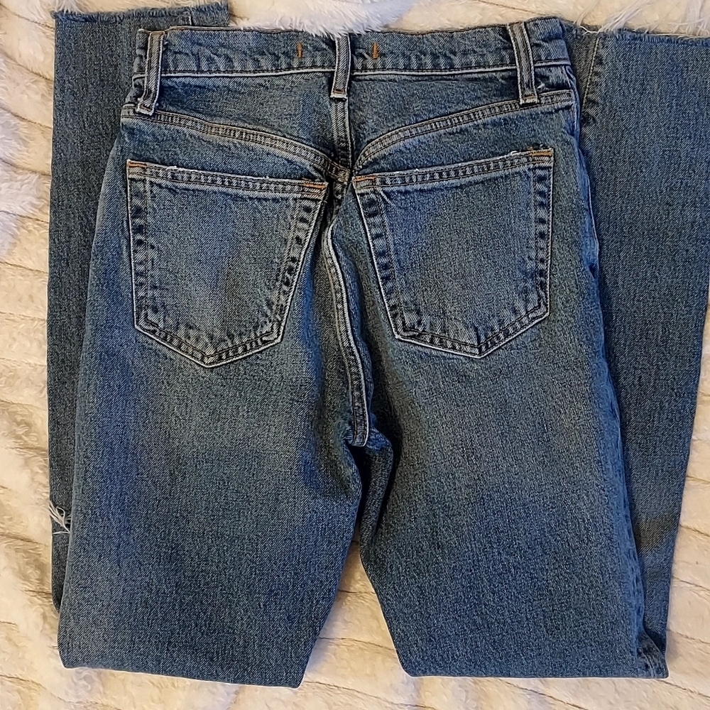 FP Distressed Striaght Leg Cutoff Jeans - Picture 6 of 6